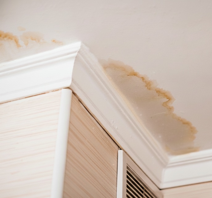 Inspecting a roof for leak points